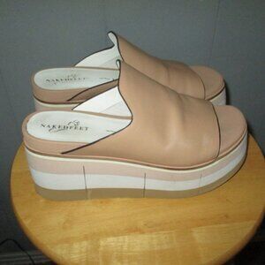 NAKED FEET Flow Tan Leather Sandals